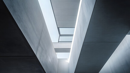 Obraz premium A sky gray design with fine lines and minimalist geometry, creating an atmosphere of calm and sophistication.