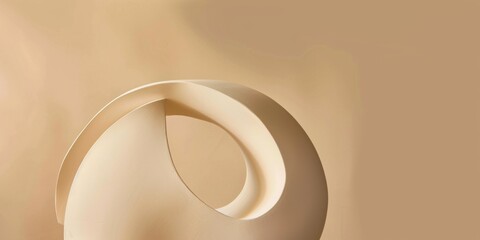 An abstract minimalist sculpture against a soft beige backdrop, Minimalist sculptural forms arranged artistically, Abstract minimalist style