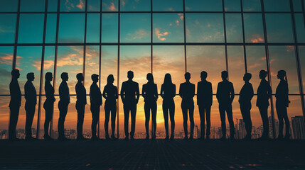 abstract professional business team people connection of line from nail node to node on Smart digital cityscap and skyline background , Innovation networking concept