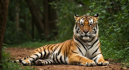 Majestic Bengal Tiger in its Natural Habitat