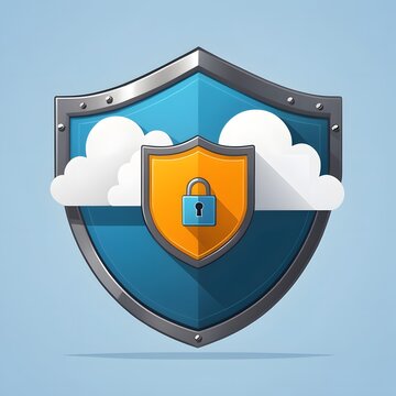 recommend clip art: Technology cyber security shield vector illustration. Concept of internet privacy, cyber protection and antivirus. Shield lock in futuristic style, lock icon, Network Security Flat Design SEO Icon,