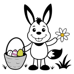 easter bunny and eggs