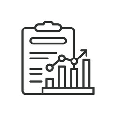 Analysis icon in line design. Analysis, data analytics, business intelligence, statistics, research, market analysis, data visualization on white background vector. Analysis editable stroke icon