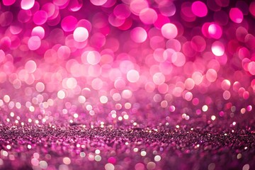 Pink Glitter Background with Sparkling Lights and Bokeh - Minimalist Photography Stock Photo
