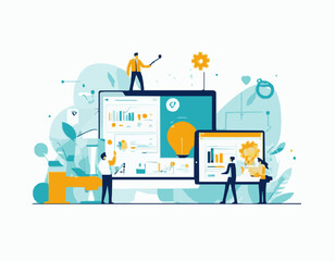 Automation and Innovation Concept in Business Artwork