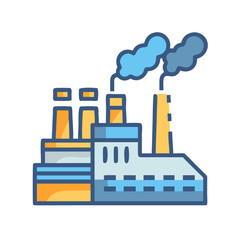 Obraz premium Factory industry smoke emissions icon