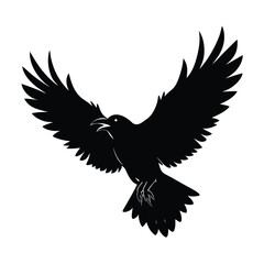 crow silhouette vector illustration