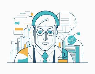 Digital Transformation with AI in Business Graphic