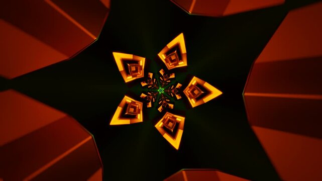 Abstract seamless VJ loop with geometric shifts and strobe light rhythms
