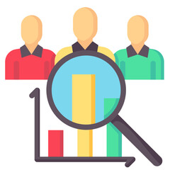 competitor analysis vector flat icon