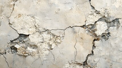 Obraz premium Cracked and Peeling Concrete Wall with Texture and Detail