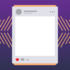 A white frame with a red heart in the center