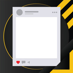 A white background with a black border and a red heart in the center