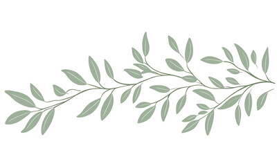 Obraz premium flowers and leaves in pictures illustrator2D