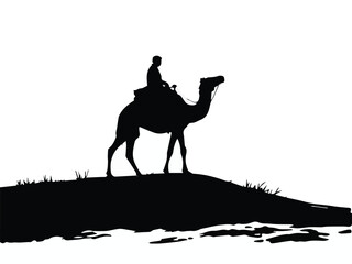silhouette of a camel vector illustration