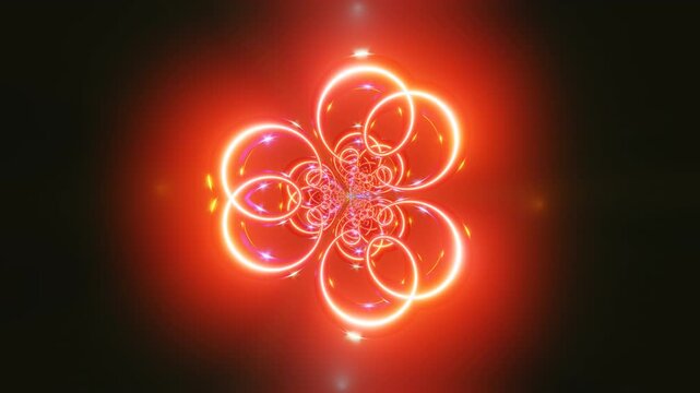 Dynamic VJ loop with abstract strobe lights and geometric shape changes