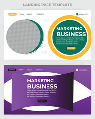 Marketing business landing page
