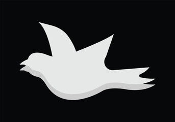 Black bird icons set.  logo,bird logo, icon. peace bird logo. bird logo in white background