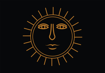 Athena the goddess black vector icon line logo illustration design isolated background