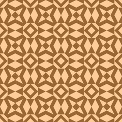 Fototapeta premium seamless geometric pattern featuring a repeating design of interlocking shapes in a warm and inviting shade of brown