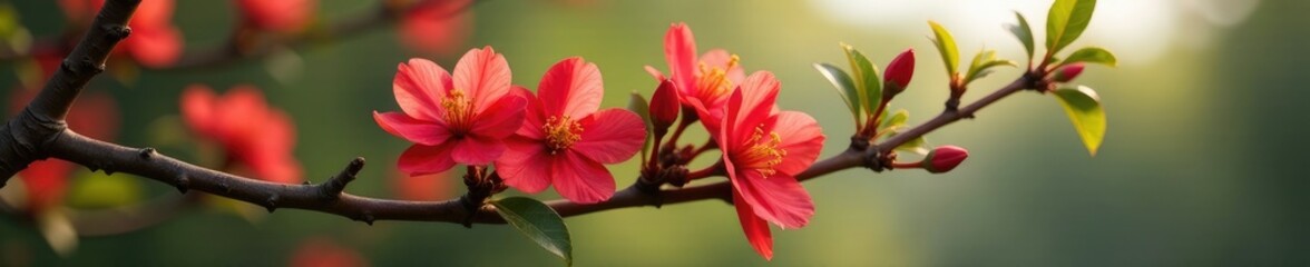 Fototapeta premium a single branch on a flowering tree bears an abundance of jambo flowers, trees, blossoms, abundant
