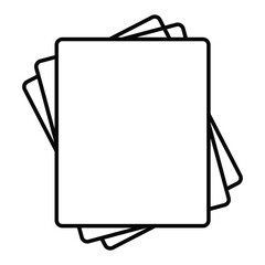 Document paper stack line icon, outline vector sign, linear style pictogram isolated on white