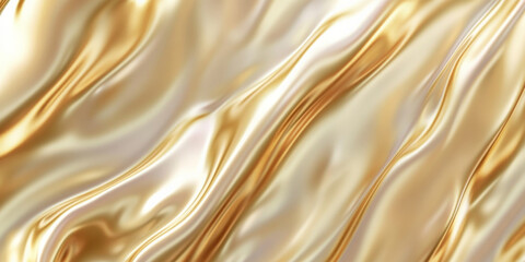 Fototapeta premium Champagne gold fluid background with soft iridescent highlights, shimmering metallic texture, perfect for luxury branding