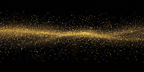 Golden glitter background with densely packed sparkling particles, festive and radiant.