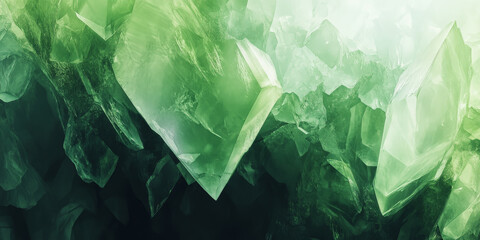 Vibrant jade stone background with deep green hues and translucent crystalline layers.