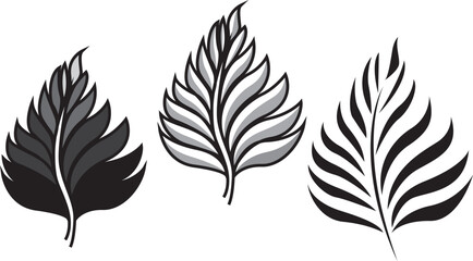 Obraz premium set of leaf silhouettes