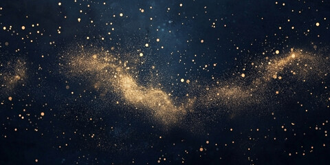 Obraz premium Midnight navy with delicate golden sparkles, celestial luxury texture, soft and elegant aesthetic