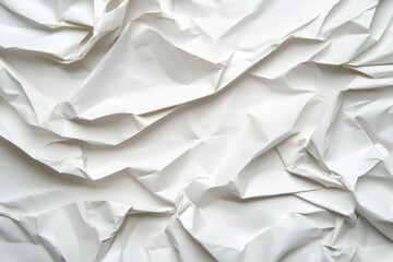 Obraz premium Crumpled white paper texture background for design and creativity projects