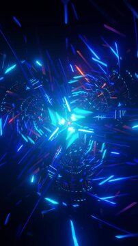 Vertical video of endless geometric transformation in a seamless abstract loop