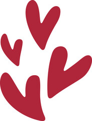 Red Hearts Flying Valentine's Day