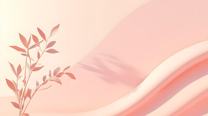A soft peach design with clean lines and delicate shading, offering a minimalist and peaceful visual effect.