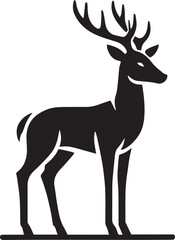 Minimalist Deer Silhouette Vector Illustration