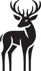 Minimalist Deer Silhouette Vector Illustration