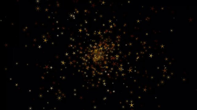 Magic stars sparkel in the night sky.