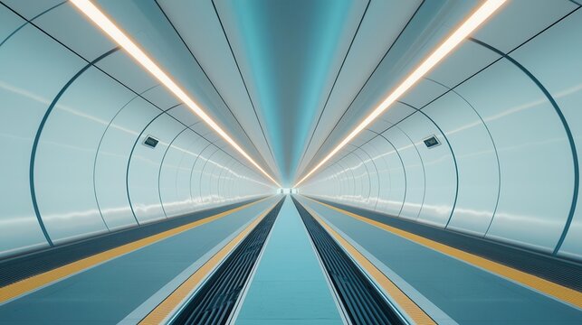 Hightech hyperloop train station with AIdriven ticketing and ecofriendly architecture, futuristic transport hub