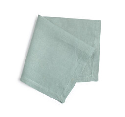 Color napkin isolated on white, top view