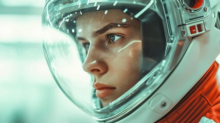 Humanoid Robot Journalist Broadcasting Live from Space Insightful News Reports on Futuristic Technology