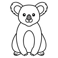 Koala Outline Art in Vector