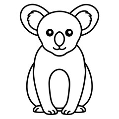 Koala Outline Art in Vector