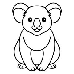 Koala Outline Art in Vector