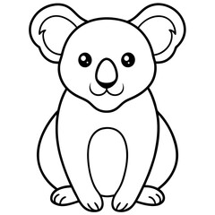 Koala Outline Art in Vector