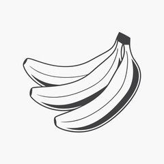Simple and Clean Banana Icon for Organic Products.