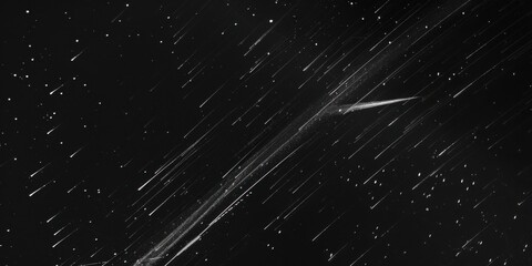 An all-black backdrop featuring subtle, minimalist comet trails, Celestial and flowing layout