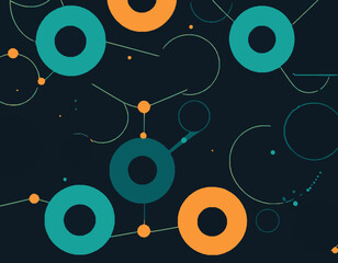 Obraz premium Futuristic Blockchain Technology Abstract Background