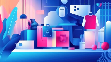 Marketing promo event abstract concept vector illustration set. Branded workshop, sold-out event, merch clothing, tickets available, popular show, product placement, merch design abstract metaphor.