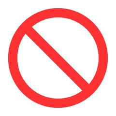 Prohibitory sign. Stop icon isolated on white background. Editable stroke. Vector
